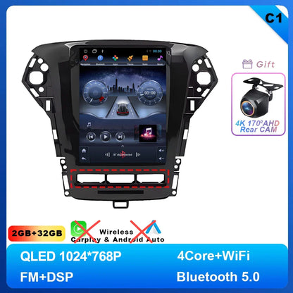 9.7 inch Android 14 Car Radio For Ford Mondeo MK4 2011 - 2013 Navigation Autoradio Multimedia Player DVD GPS Stereo WIFI 4G DVD