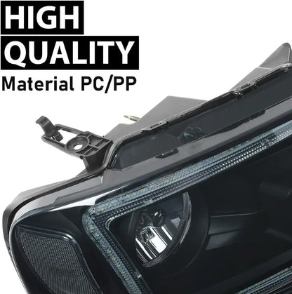 LED DRL Headlights, Compatible with Ford F150 2004-2008/Fit Lincoln Mark LT 2006-2008, (NOT Fit 2004 F150 Heritage/Flareside Bed