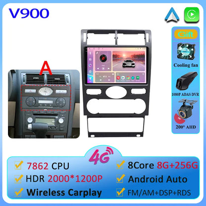 Car Android 13  For Ford Mondeo 3 2000-2007 Car Radio Multimedia Video Player Navigation GPS No 2 din Dvd 4G WIFI Carplay Stereo