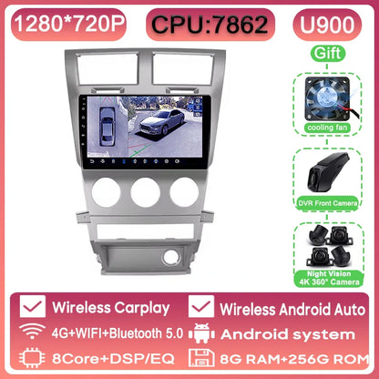 Car Radio Carplay For Dodge Avenger JS 2007 - 2010 For Dodge Nitro 2006 - 2011 Navigation GPS Android Auto Multimedia Player BT