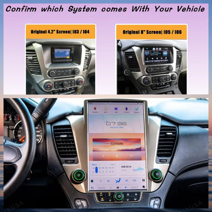 14.4 Inch Vertical 2K Screen For GMC Yukon / Chevroler Tahoe Suburban2014-2020 Car Android 13 Radio Head unit Multimedia Carplay