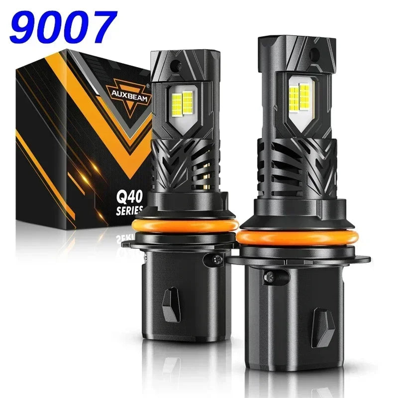 AUXBEAM Q40 Series 30000LM 120W LED Headlight Bulbs 9004 9005 9006 9007 H4 H11 H13 6500K White Plug and Play Canbus Headlamp