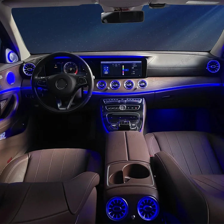For Mercedes Benz E-Class W213 2016-2021 Led Turbine Nozzle Ambient Light Air Vent Lamp New Outlet Turbo Interior Air Vent