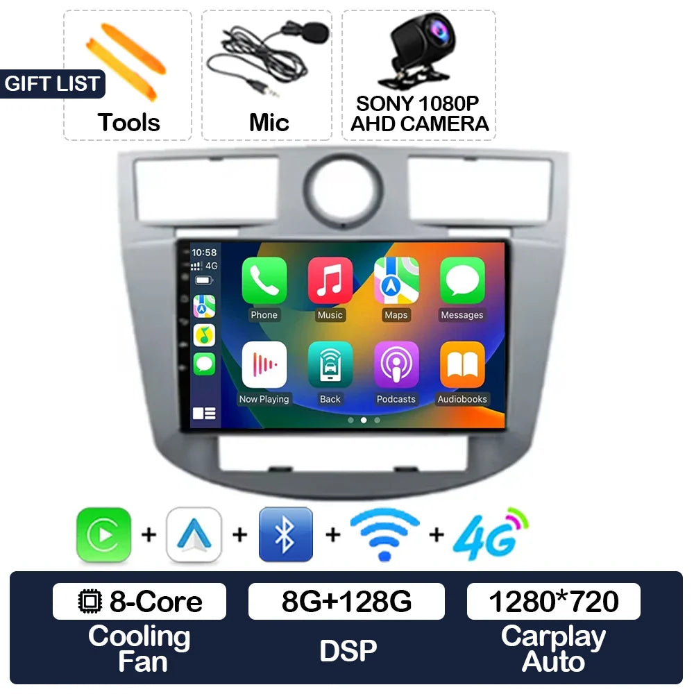 Android 15 Car Radio For Chrysler Sebring 3 JS Cirrus 2007 - 2010 GPS NAVI Multimedia Stereo Video Player 4G LTE 5G WIFI QLED BT