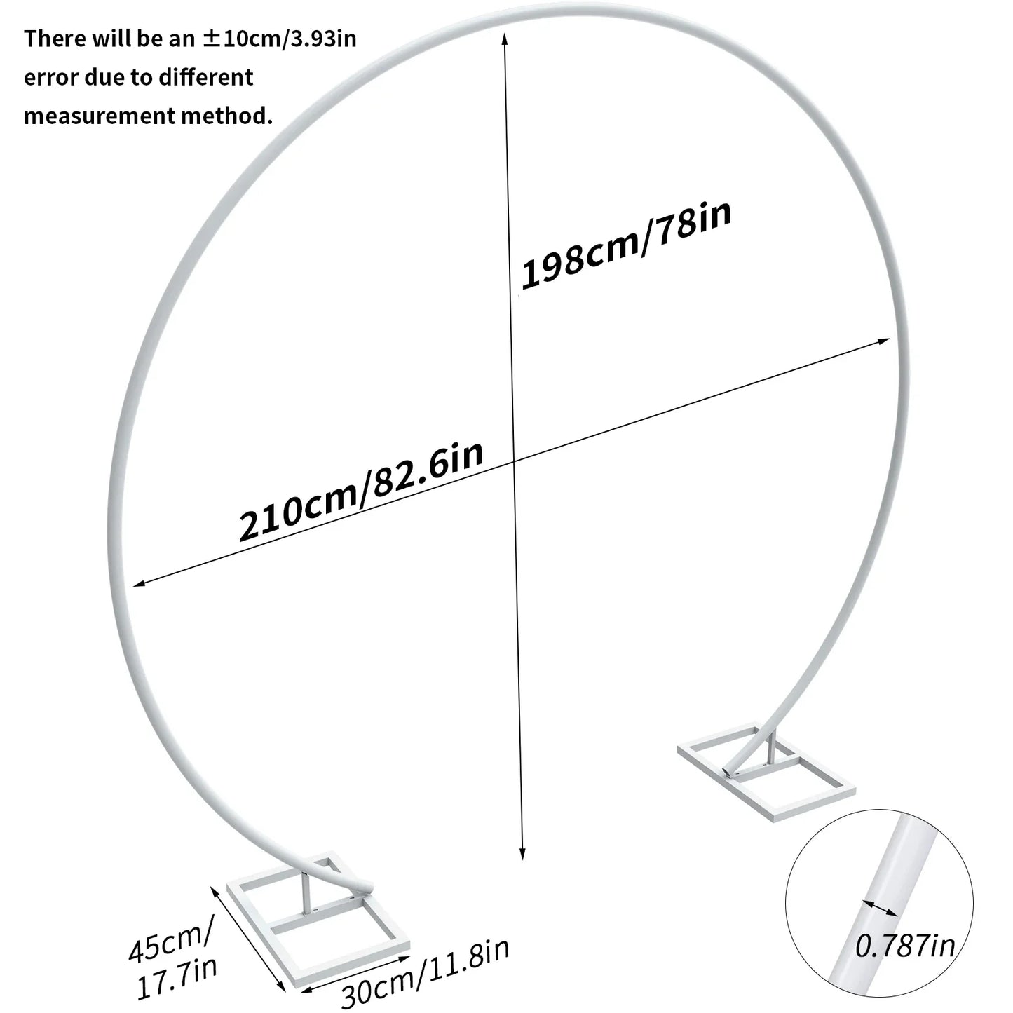 Round Wedding Arch Frame Circle Flower Balloon Archway Backdrop Stand Background Decoration
