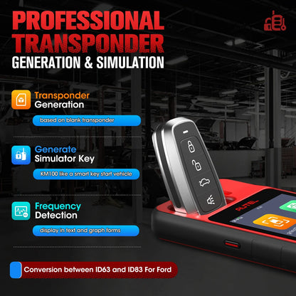 Autel MaxiIM KM100 KM100X Auto Key Programmer Smart Key Creation & OBD IMMO Learning Tool One-Minute Key Generation Immobilizer