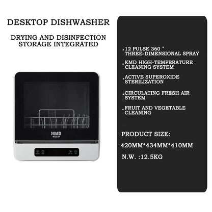 Kitchen Intelligent Lavavajillas Dishwasher Automatic Portable Disinfection Dishwasher Countertop