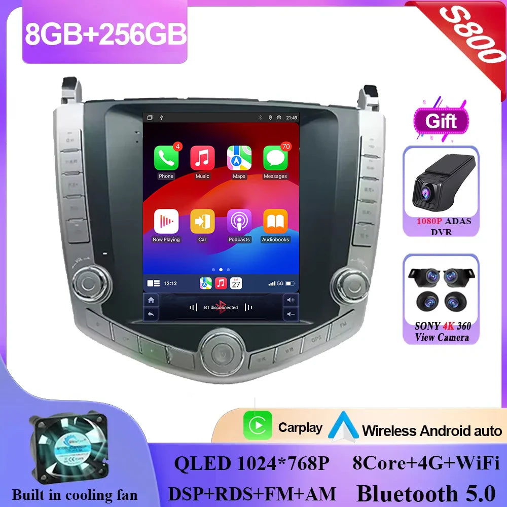 Android 14 QLED 9.7" inch Screen Car Radio For BYD S6 2011-2017 Carplay GPS Navi Stereo Multimedia video Player navigation 2din