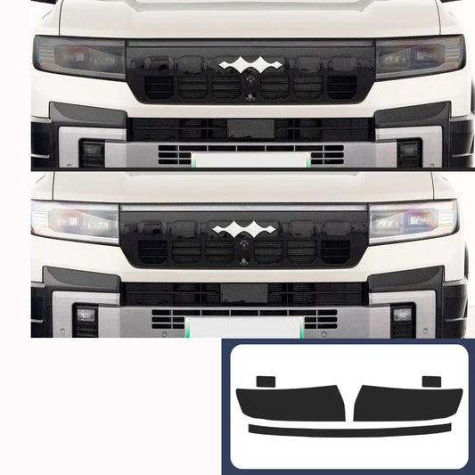 For Byd Equation Leopard 8 2025 Light Control Smoked Black Headlight Protective Film Tpu Headlight Color Change Black Warrior