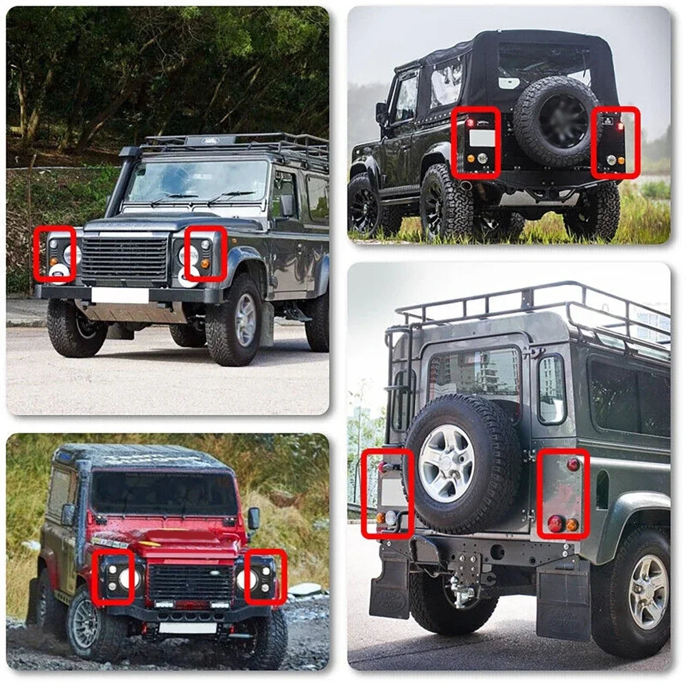 for Land Rover Defender 90/110 1983-2019 Upgrade LED Fog Lights Stop Brake Reversing Light Turn Signal Lamps Position Lights