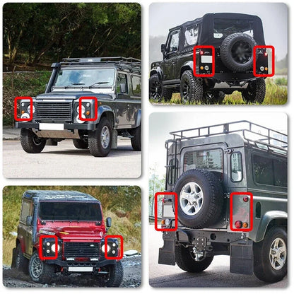 for Land Rover Defender 90/110 1983-2019 Upgrade LED Fog Lights Stop Brake Reversing Light Turn Signal Lamps Position Lights