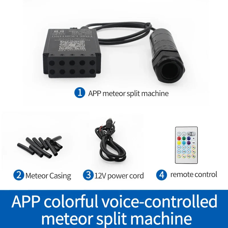 Car Starry Sky Ceiling Light Kit Meteor Car Ceiling Fiber Optic Light Guide Rgbw Full Color App Bluetooth Modified Starry Sky Light