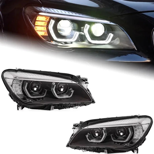 7 Series F01 F02 Upgrade Headlight for BMW 2009-2015 740i 730i 735i LED Head Lamps DRL Dynamic Turn Signals Projector Lens Light