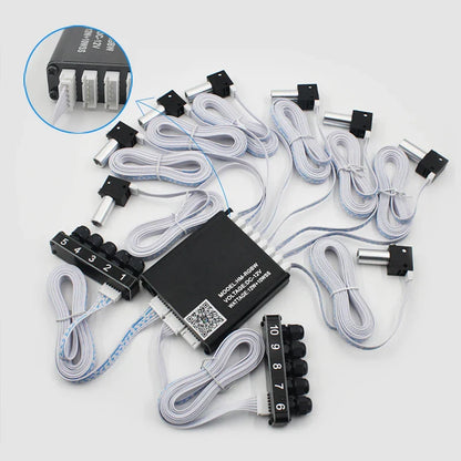 12V Car Starry Sky Ceiling Fiber Optic Modified Ceiling App Bluetooth Control Starry Sky Panoramic Sunroof Branch Light Source Machine White Light Starry Sky Lamp
