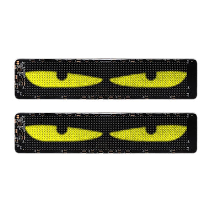 LED Car Front Rear Windshield Glass Light USB Car Demon Eyes Flexible Display Screen Light DIY Programmable for Store/Bar/Trucks