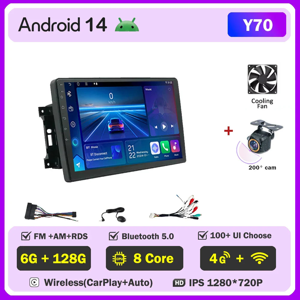 Android Car Radio For Dodge Nitro 2007 - 2011Wireless Carplay Android Auto Car Multimedia Player GPS Navigation DSP RDS BT