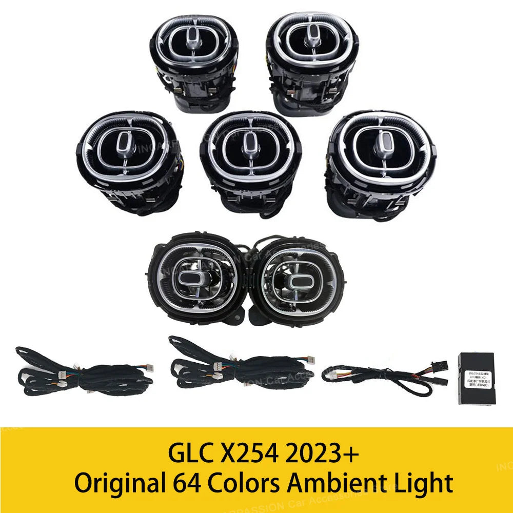 Upgrade LED Turbine Nozzle Ambient Light for Mercedes Benz W213/W205/X253/W222/W223/W206 C/E/GLC/S-Class Air Vents