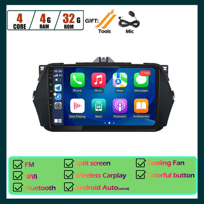 Android OS Car Radio Touch Screen For Suzuki Alivio Ciaz 2014 2015 - 2019 Multimedia Player Navigation GPS Carplay Tools 8Core