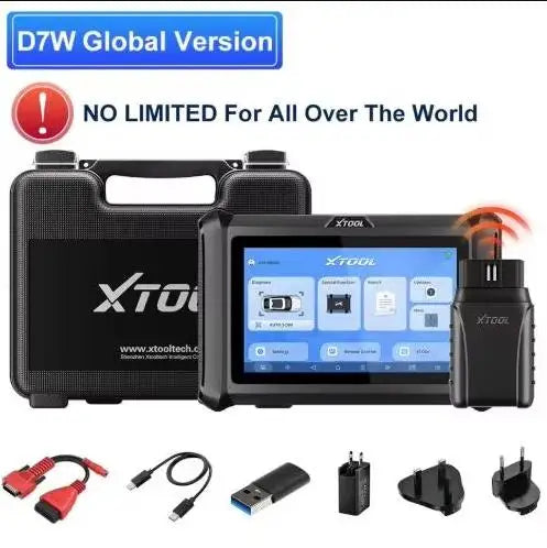 XTOOL D7W Bluetooth Diagnostic Tool All System Automotive Scanner Bi-Directional Control ECU Online Code Built in CAN FD DOIP