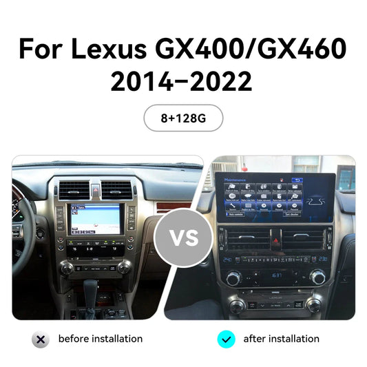 12.5 inches Screen Android 12 8-256GB Car Stereo Multimedia DVD Player For Lexus GX460 2008-2022 Radio GPS Navigation Head Unit