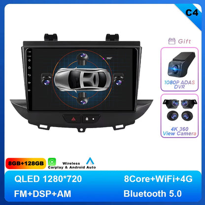 Android 14 Car Radio For Opel Grandland X crossland x 2016-2020 Multimedia Stereo Radio Video Player Carplay autoradio GPS 4G