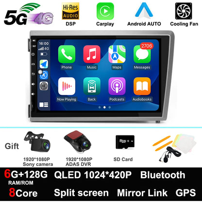 Android 13 For Volvo S60 V70 XC70 2000-2004 GPS Car Radio Stereo Multimedia Player Audio Navigation BT Carplay wifi+4G