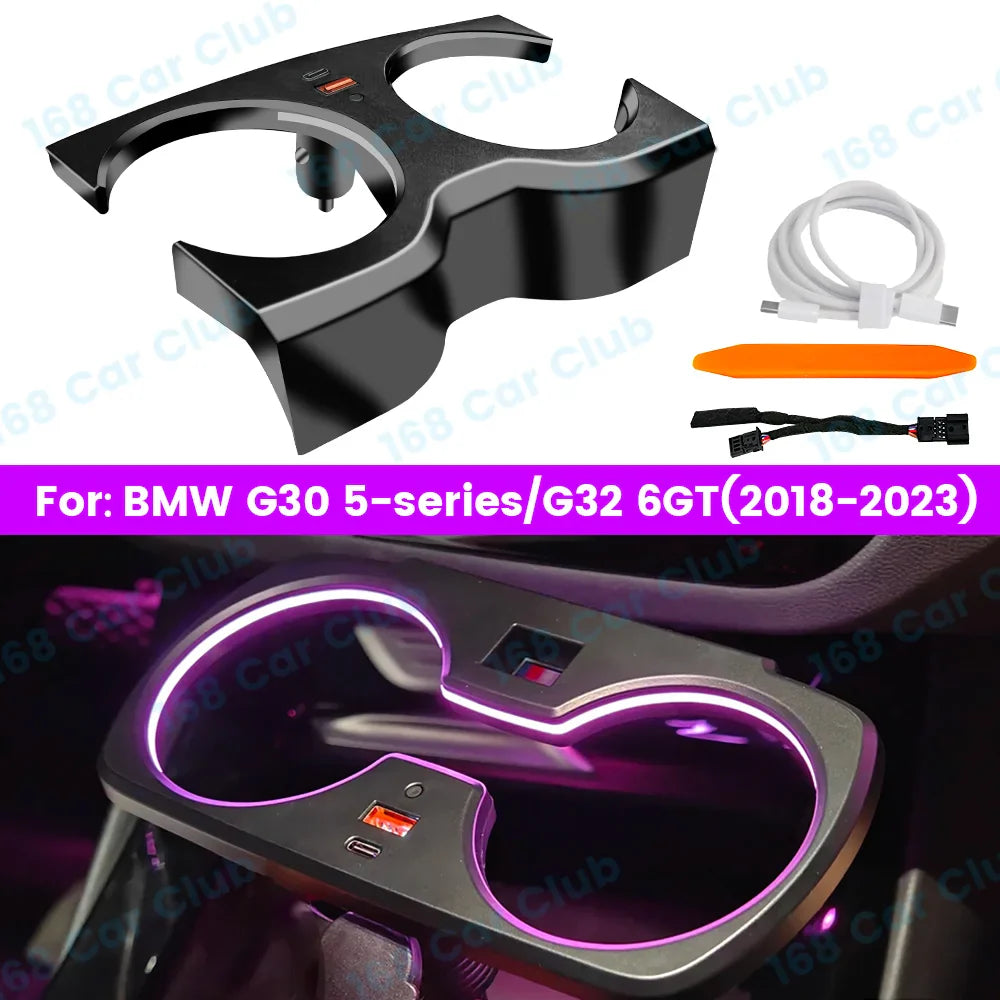 LED 11 Colours Ambient Lights For BMW New 5 series 6GT G30 G32 M5 Car Center Console Saddle Light Interior Decorative Lamp Refit