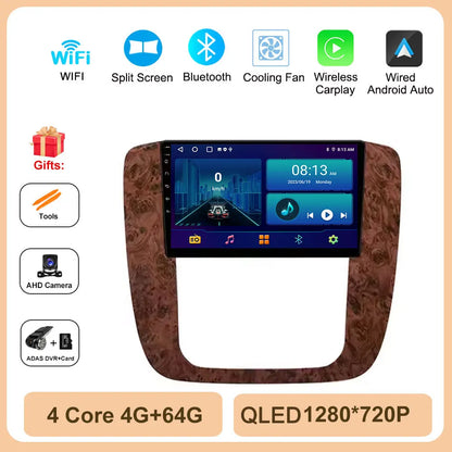 Android 14 for GMC Yukon Chevrolet Tahoe Suburban 2008-2012 Car Radio Multimedia Video Player Navigation Stereo GPS Navi 4G TOOL