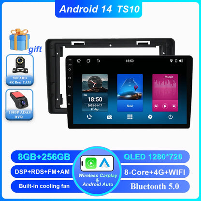 Car DVD Android 14 Radio Stereo For Citroen C2 C3 2001 2002 2003 -2010 Auto Multimedia Video Player GPS Navigation NO 2Din WIFI