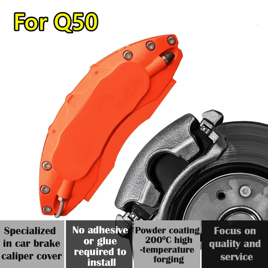 For Infiniti Q50 Q50L Inspiration Car Brake Caliper Cover Aluminum Alloy Exterior Kit Fit 2.0T 3.5L 3.7L Hybrid 2.0T V VI