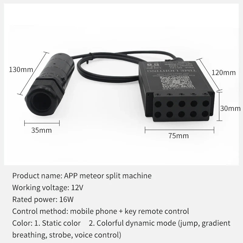 Car Starry Sky Ceiling Light Kit Meteor Car Ceiling Fiber Optic Light Guide Rgbw Full Color App Bluetooth Modified Starry Sky Light