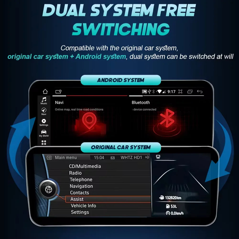 New Android 14 Auto Wireless CarPlay For BMW X5 F15 X6 F16 F85 2013-2018 Car Multiemdia Player GPS Stereo 4G WiFi Head Unit