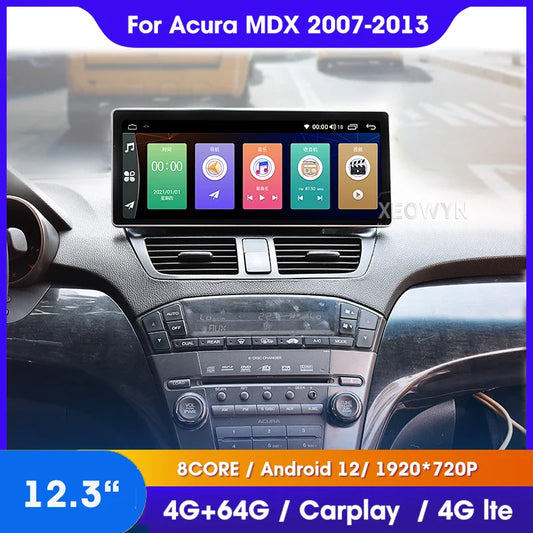 Android 13 For Honda Acura MDX 07 08 2009 2010 2011 2012 2013 intelligent Multimedia player Car Radio Audio GPS apple carplay
