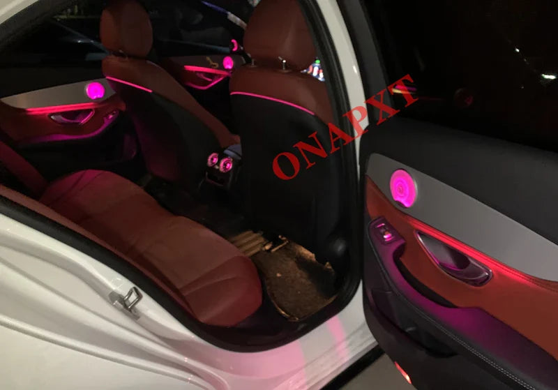 LED For Benz C/GLC Coupe W205 X253 C43 C63 C200 C180 Car Decorative Lamp MB Nozzle Air Vent 3D Tweeter Speaker Ambient Light