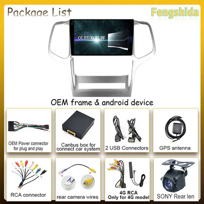 Car Android For Jeep Grand Cherokee WK2 2010 - 2013 Auto Radio Multimedia Player Stereo Video Touchscreen Navigation GPS WIFI