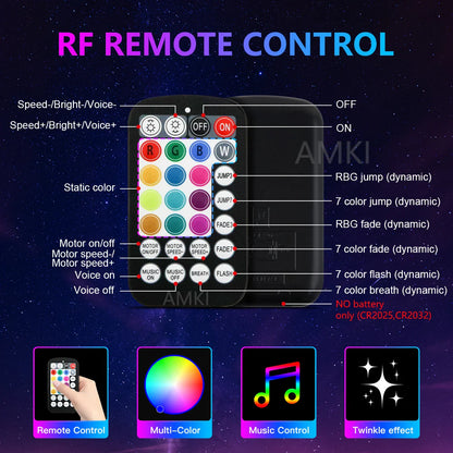 DC12V Car Starry Sky Car Fiber Optic Light  APP 16W RGBW Twinkle Car Roof Fiber Optic Light Star Roof Interior Atmosphere Light
