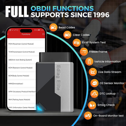 EDIAG Elite Professional Car Diagnostic Tool, OBD2 Scanner for 15000+ Vehicles ECU Coding, ABS/SRS Reset Lifetime Free in stock
