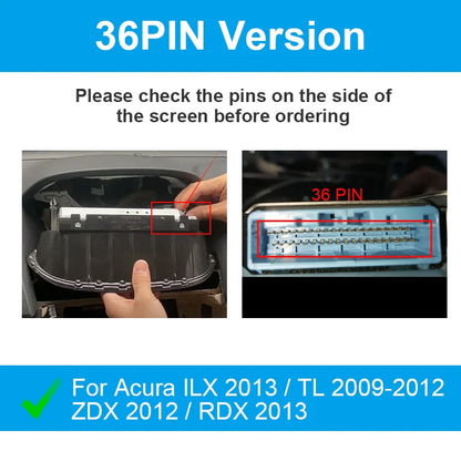 2024 Wireless  CarPlay & Android Auto Box For ACURA RDX TL ILX ZDX 2009-2013 Mirror Link  USB Player Front /Rear AHD Cameras