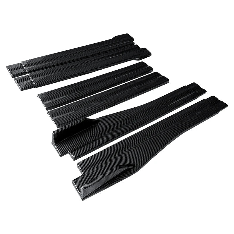 For Infiniti Q50 2013-2022 Car Side Skirt Extension Body Apron Lip Splitters Winglet Lateral Shovel Carbon Look ABS Accessories