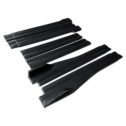 For Infiniti Q50 2013-2022 Car Side Skirt Extension Body Apron Lip Splitters Winglet Lateral Shovel Carbon Look ABS Accessories
