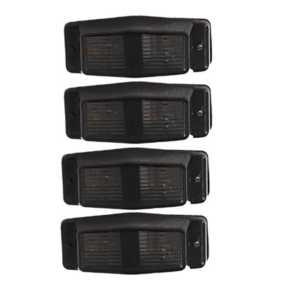 4Pcs Smoked White Front Grill Light LED Marker Lamp For Scania Volvo Man Benz Truck Lorry Double Burner Indicator Light