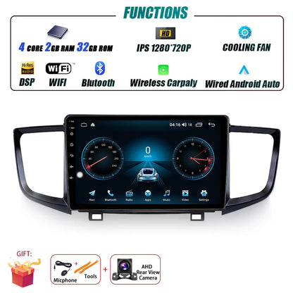 Car Radio Carplay For Honda Pilot 2016 - 2019 GPS Navigation Android Auto Stereo Multimedia Player 5G Wifi Screen BT RDS