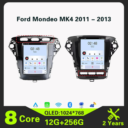 9.7 inch Android 14 Car Radio For Ford Mondeo MK4 2011 - 2013 Navigation Autoradio Multimedia Player DVD GPS Stereo WIFI 4G DVD