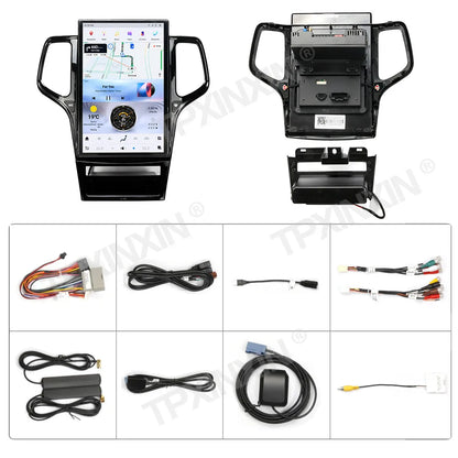 14.4 Inch Screen Qualcomm Android Auto CD Player Head Unit For Jeep Grand Cherokee 2011 2012 2013 GPS Navigation Radio Receiver