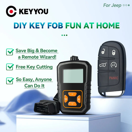 KEYYOU OBD Program DIY M3N40821302 433Mhz For Jeep Grand Cherokee Dodge Journey Charger Chrysler 300 Remote Key Programming Kit