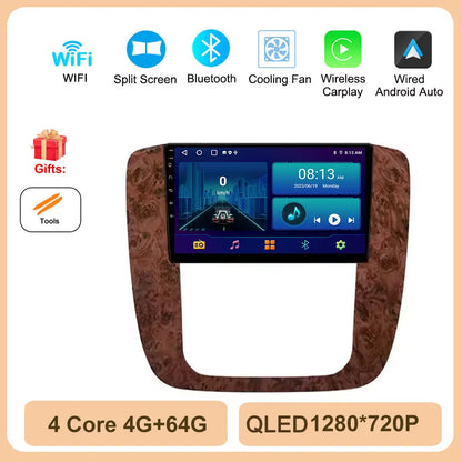 Android 14 for GMC Yukon Chevrolet Tahoe Suburban 2008-2012 Car Radio Multimedia Video Player Navigation Stereo GPS Navi 4G TOOL
