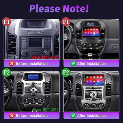 Android 14 For Ford Ranger 3 2011-2015 Car Radio Multimedia Navigation 4G GPS Bluetooth Wireless Carplay Head Unit Screen Stereo