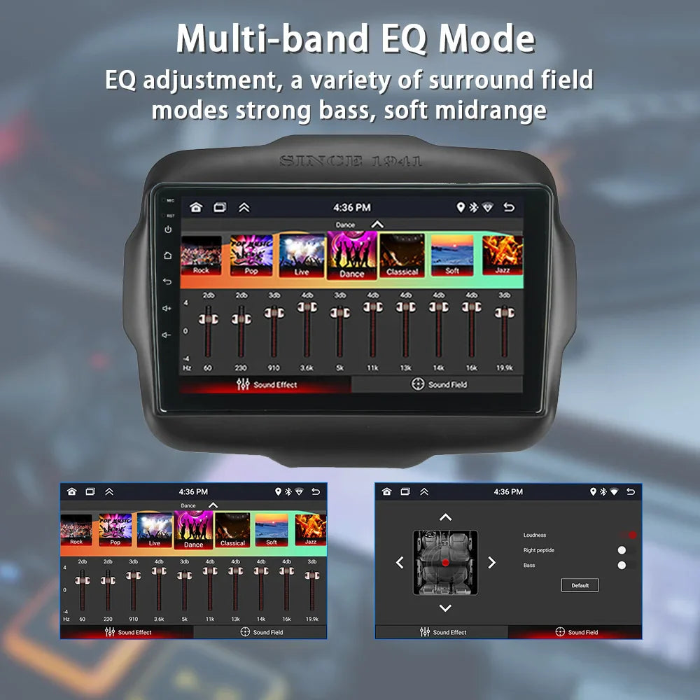 [MTIJIEY] 6+128G Car Radio for Jeep Renegade 2015-2020 Android Auto Carplay GPS Stereo Multimedia Player Wifi BT FM/ RDS DSP SWC