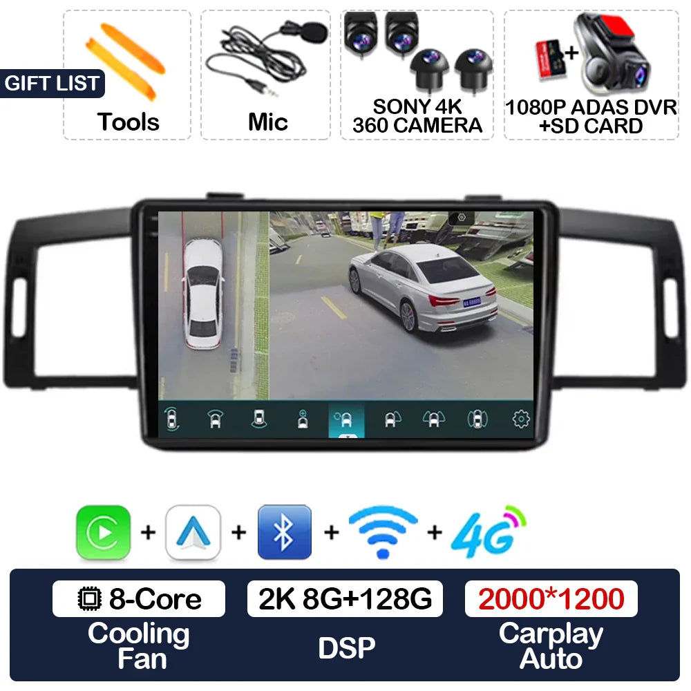 Android 15 Head Unit For Infiniti M35 2003 - 2010 Nissan Fuga 2005 - 2010 Car Radio Multimedia Video Player CarPlay Auto 4G WIFI
