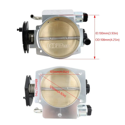 Sliver 102mm Billet Throttle Body with TPS IAC Sensor for Car For GMC Gen LS1 LS2 LS3 LS6 LSX for Car